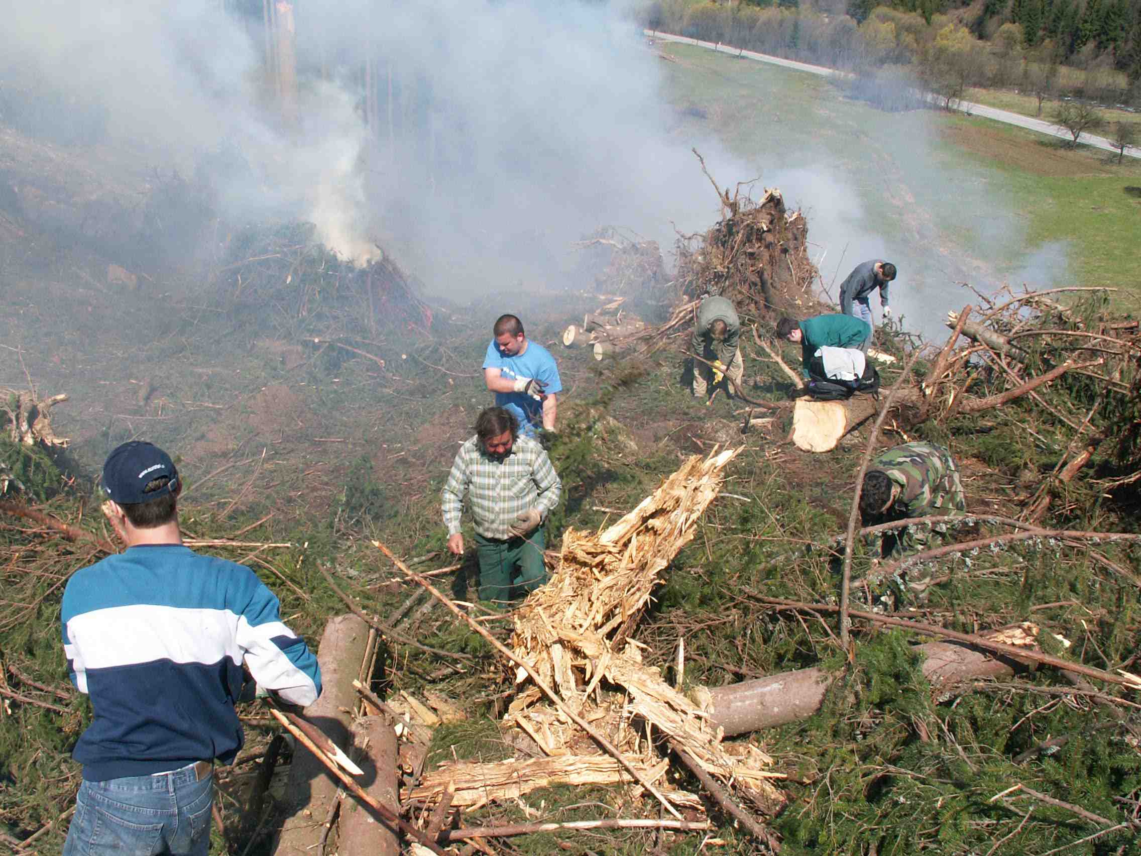 Horný Háj - Kalamita 2005 - čistenie